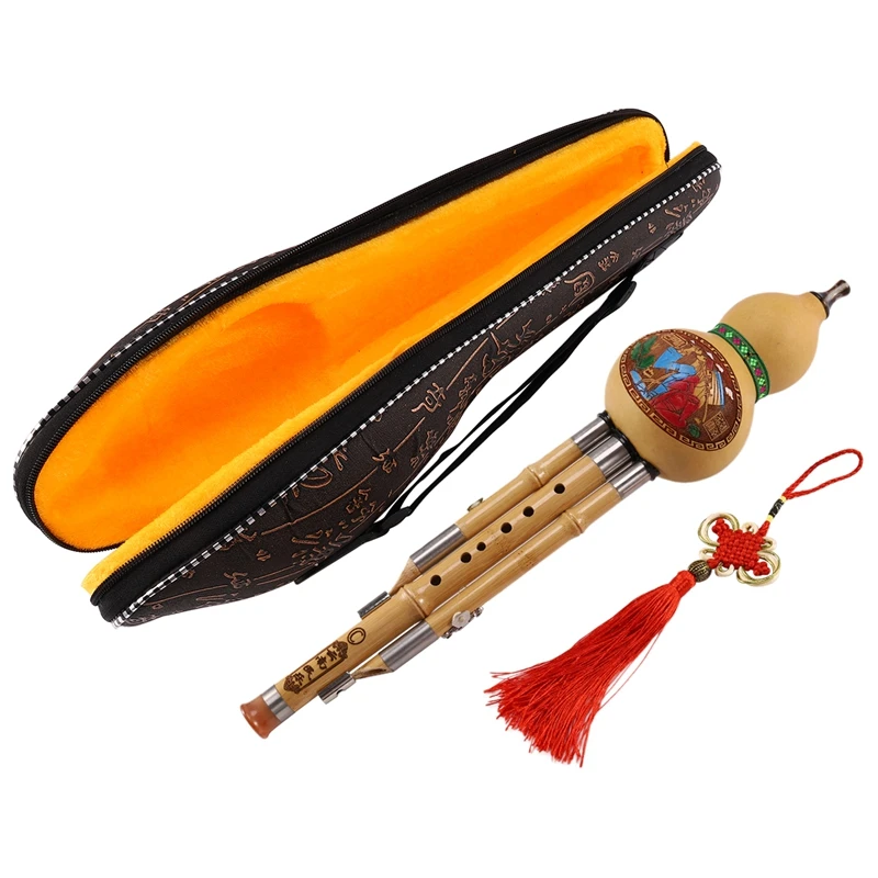 Китайский Хулуси бамбуковые тыквы кукурбит флейта этнический музыкальный