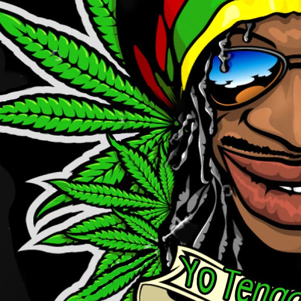 Флаг для курения с листьями ямайский растат регги музыка рок-группа гобелен