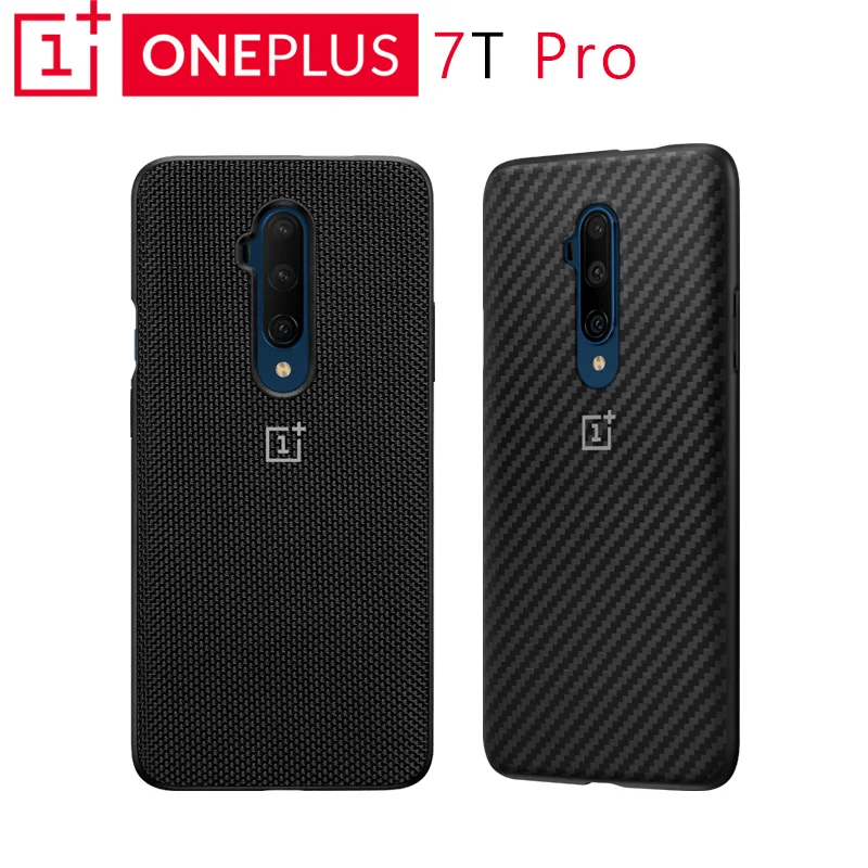 Оригинальный чехол бампер для OnePlus 7T Pro Karbon текстурированный протектор идеальная