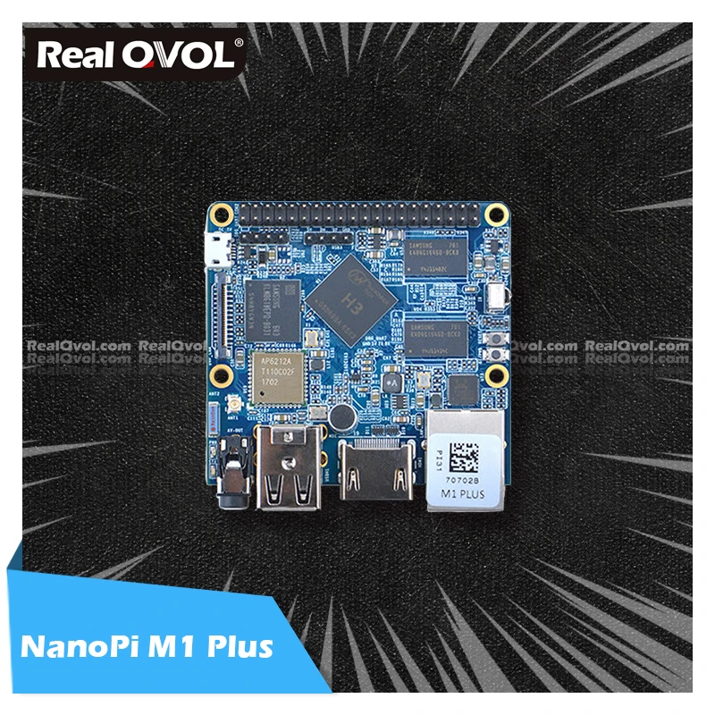 RealQvol FriendlyELEC NanoPi M1 Plus Development Board Allwinner H3 четырехъядерный Cortex A7 1 2 ГГц Гб оперативной