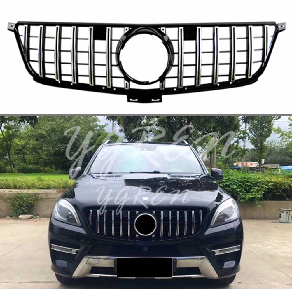 Подходит для Mercedes Benz ML W166 2012 2013 2014 2015 передняя решетка GT Silver|Передние и