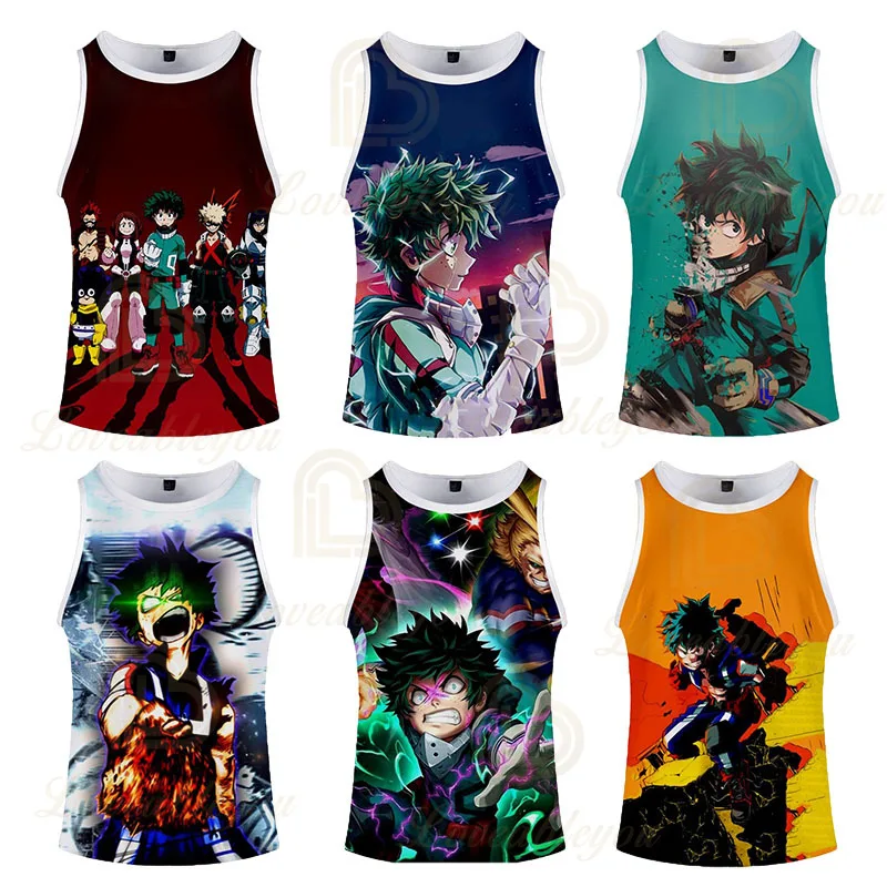 

MY HERO ONE'S JUSTICE Unisex Sleeveless Shirt Women/men's Funny 3d Print Tank Top Summer Singlets Vest