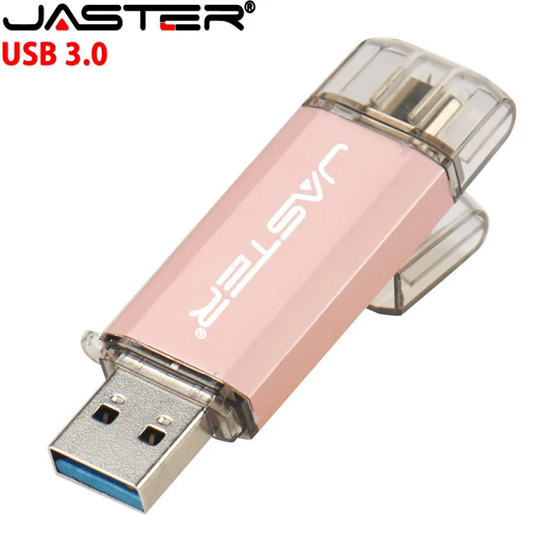 Флэш-накопитель JASTER OTG Usb Type-C USB флешка на 128 ГБ 64 32 16 флеш-накопитель 3 0 | Компьютеры