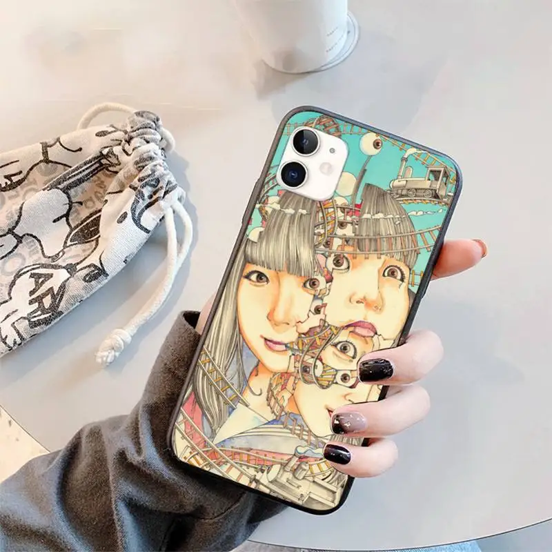 

F1 Shintaro Kago Horror Phone Case for iPhone 11 12 mini pro XS MAX 8 7 6 6S Plus X 5S SE 2020 XR