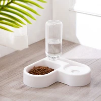 pet cat feeder bowl wall corner save space dog automatic water double bowls food cats 500ml bottle drinking kitten dogs products