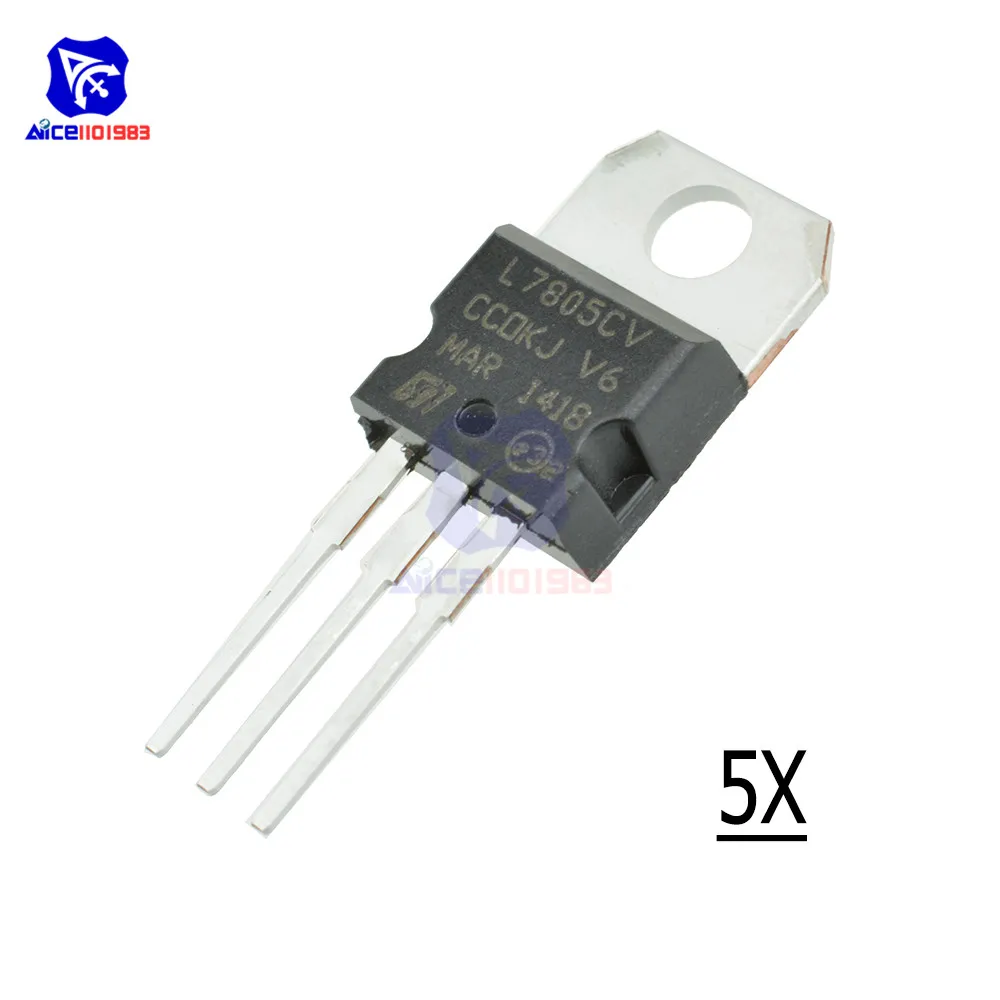 Оригинальные интегральные схемы diymore 5 шт./лот IC чипы транзистор L7805CV DIP3 TO-220
