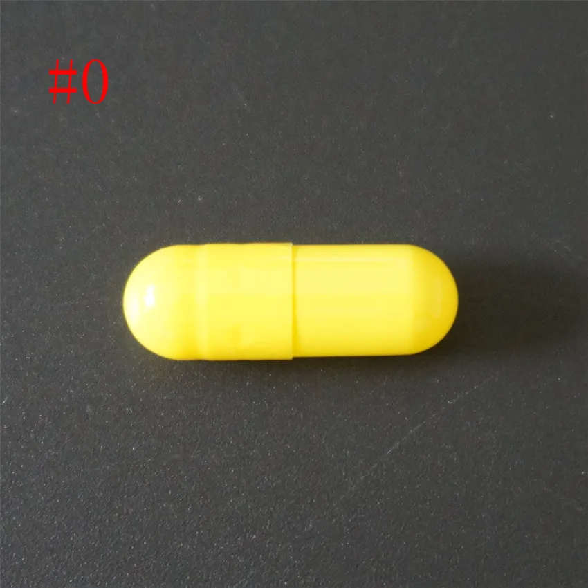 

0# 1000~10000pcs 0 size Yellow High quality hard gelatin empty capsules, hollow gelatin capsules ,joined or separated capsules