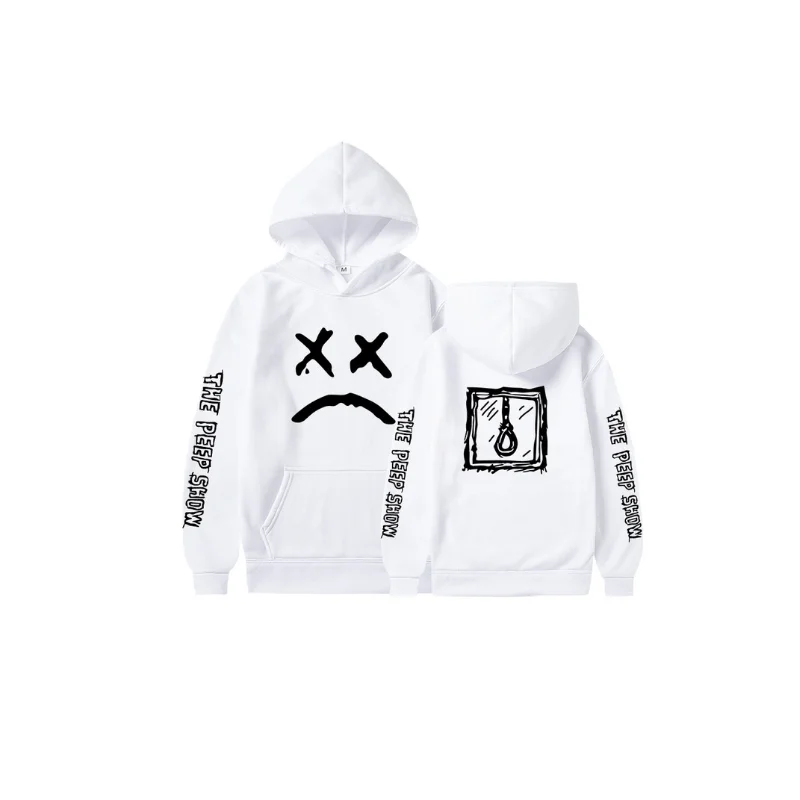 

Hoodies Sweatshirt Lil Peep Hoody Love lil.peep Happy Smiling Face Print Men Women Pullover Hoodies Hip hop streetwear male tops