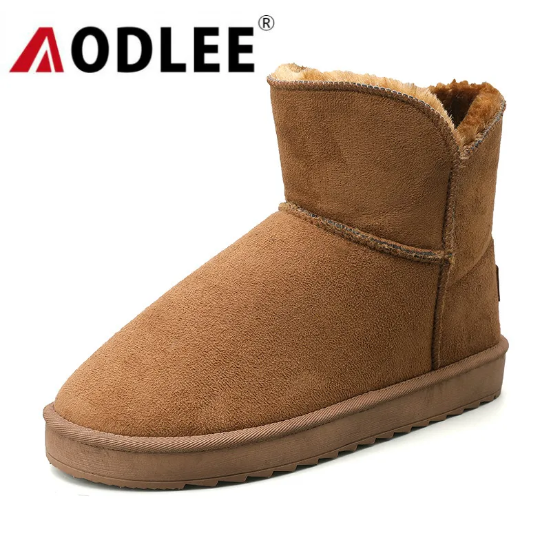 AODLEE/ботинки мужские зимние ботинки теплые модные высокие плюшевые Ботильоны
