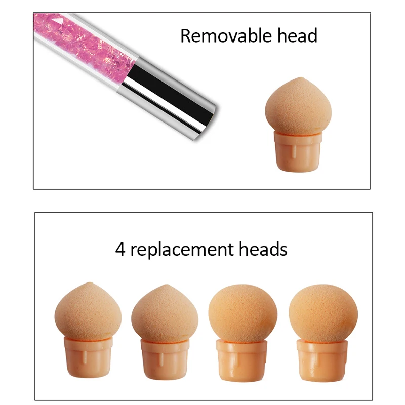 1 Набор двусторонняя губка для расцветания ногтей многоразовая Маникюрный