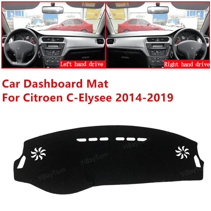 

For Citroen C-Elysee 2014-2019 C Elysee Anti-slip Car Dashboard Cover Mat Sun Shade Pad Instrument Panel Carpets Accessories