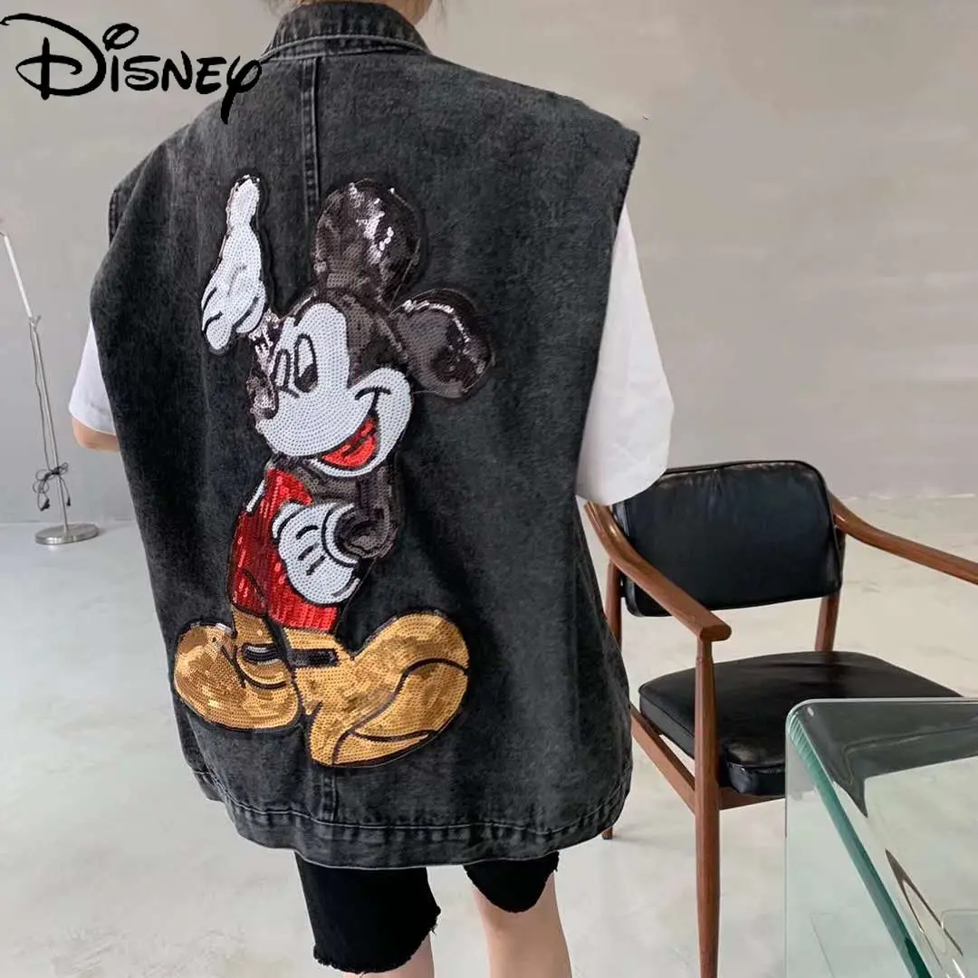 

Модные Дамские топы Disney с героями мультфильмов, аниме Микки, простые, свободные, тонкие, мягкие, повседневные, универсальные свежие и милые д...