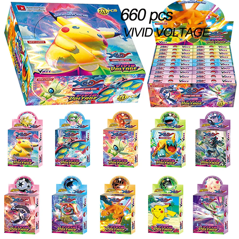 

Tomy Pokemon 660PCS GXMEGA Cover Flash Card 3D Version SWORD SHIELD SUN&MOON Card Collectible Gift Children Toy
