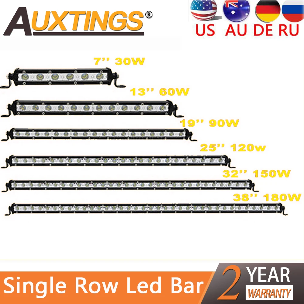 Auxtings 4 'ƍ&quot 13 &quot20&quot 25 &quot32&quot 38 &quotдюймов тонкий светодиодный светильник
