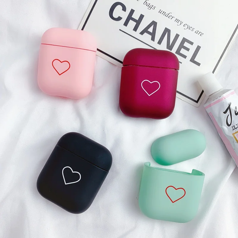 YBD Модный чехол с рисунком маленького сердца для AirPods Air pod Series 1 2 Жесткий Чехол для ПК чехол для Apple Airpods чехол Coque Funda