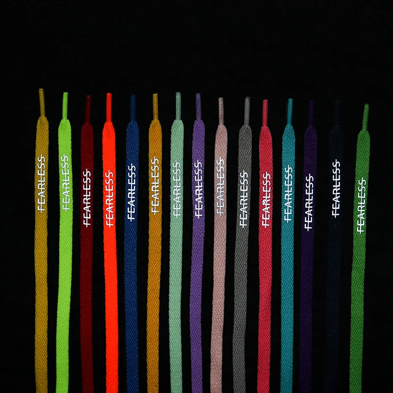 1Pair Flat Shoelaces Reflective letter printing Classic Shoe Laces Fit Fashion Sports Shoelace Casual Unisex Shoe Strings
