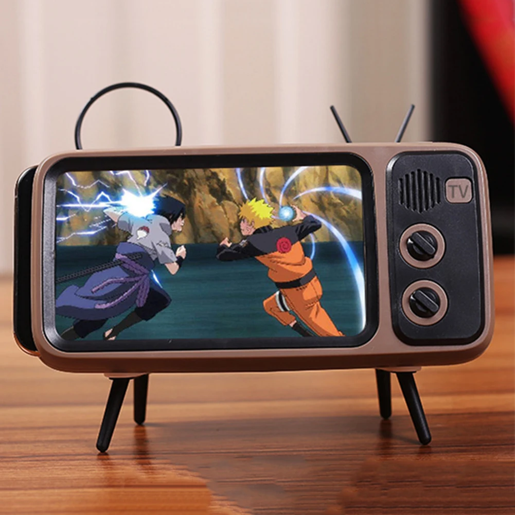 2 в 1 Ретро форма tv держатель телефона фильмы мобильного Bluetooth Динамик ТВ