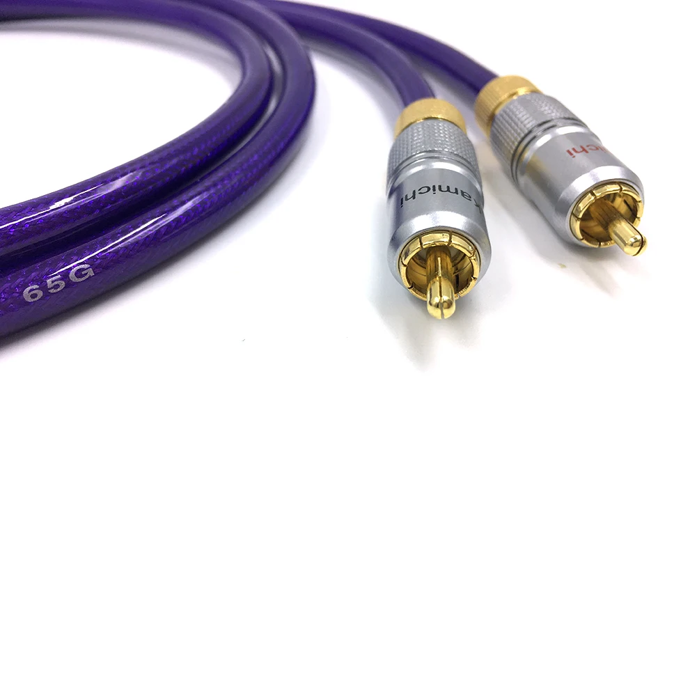 Hi End 2RCA аудиокабель со штыревыми соединителями на обоих концах гибридный RCA с