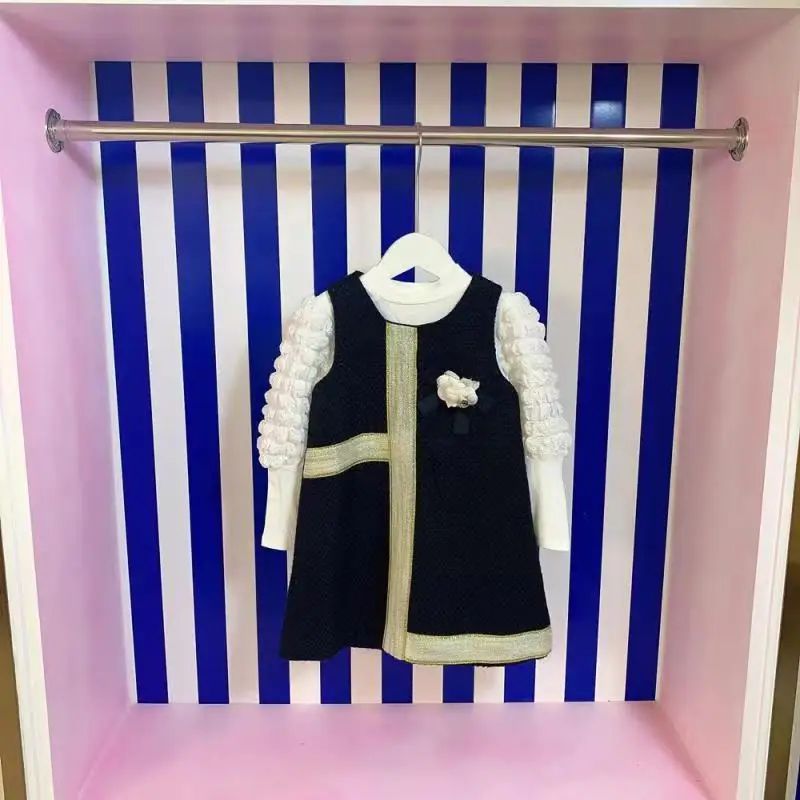 

Children's clothing 2021 early autumn girls temperament two-piece suit skirt with small fragrance, with exquisite brooch, wester