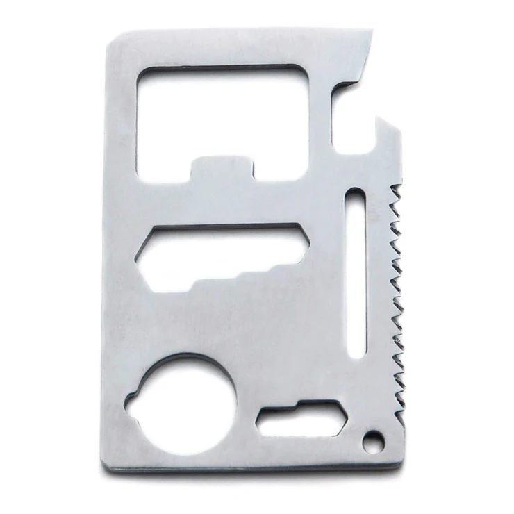 Stainless Steel Credit Card Survival Tool w/ Sleeve - Pack a little insurance in your pocket | Спорт и развлечения