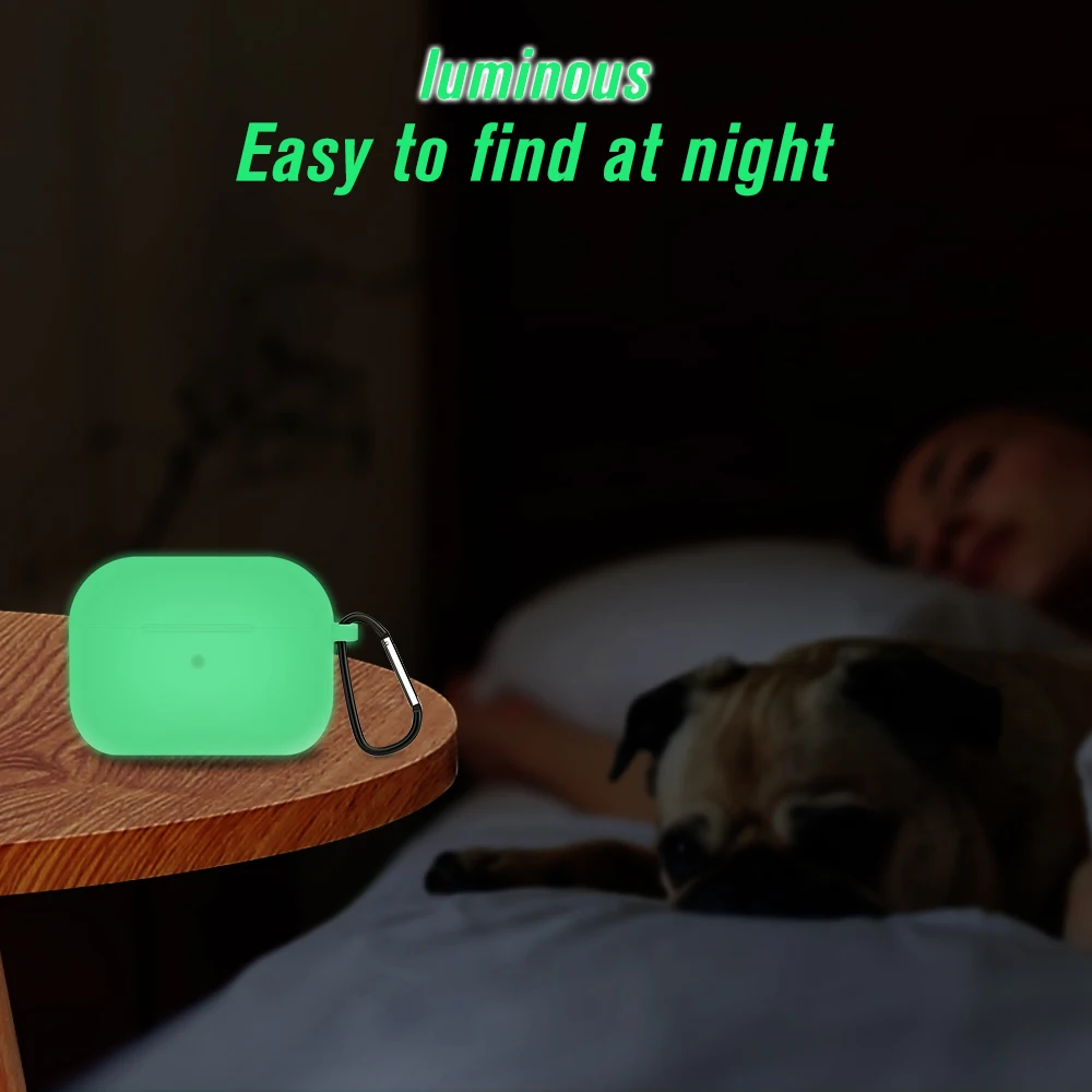 

for Apple Airpods Pro Protective Case Luminous Full Cover for Sleeve Bluetooth Earphone Earbuds Air Pods 3 Cases Bag Box