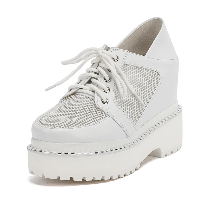 

Punk Women High Heels Summer Round Head Pumps Bottom of The Thick High Heels Female Summer Shoes Breathable Female Casual Shoes