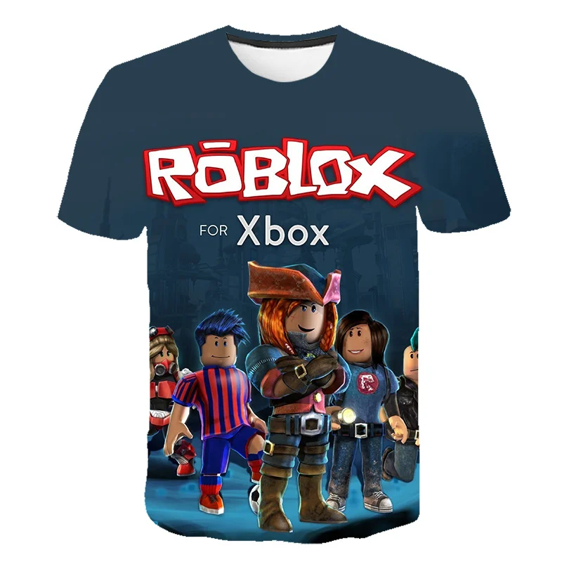 Летняя детская одежда милая мультяшная Новинка Robloxing футболка с 3D принтом игры