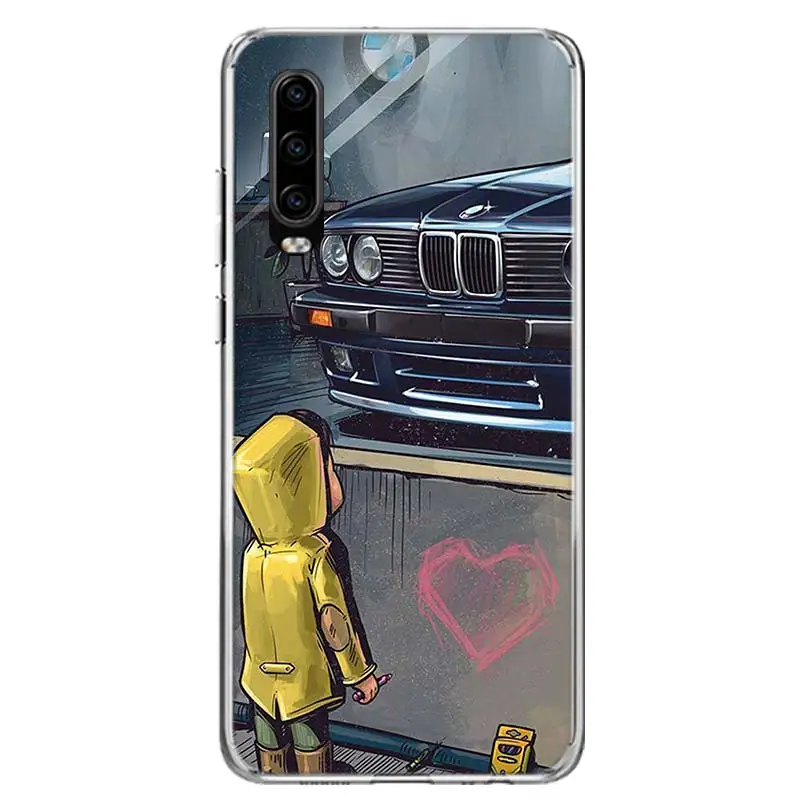 Boy See Sports Car Jdm Drift Phone Case For Huawei P30 P20 P10 P50 P40 Lite Mate 30 20 10 40 Pro Art Luxury Customized Cover