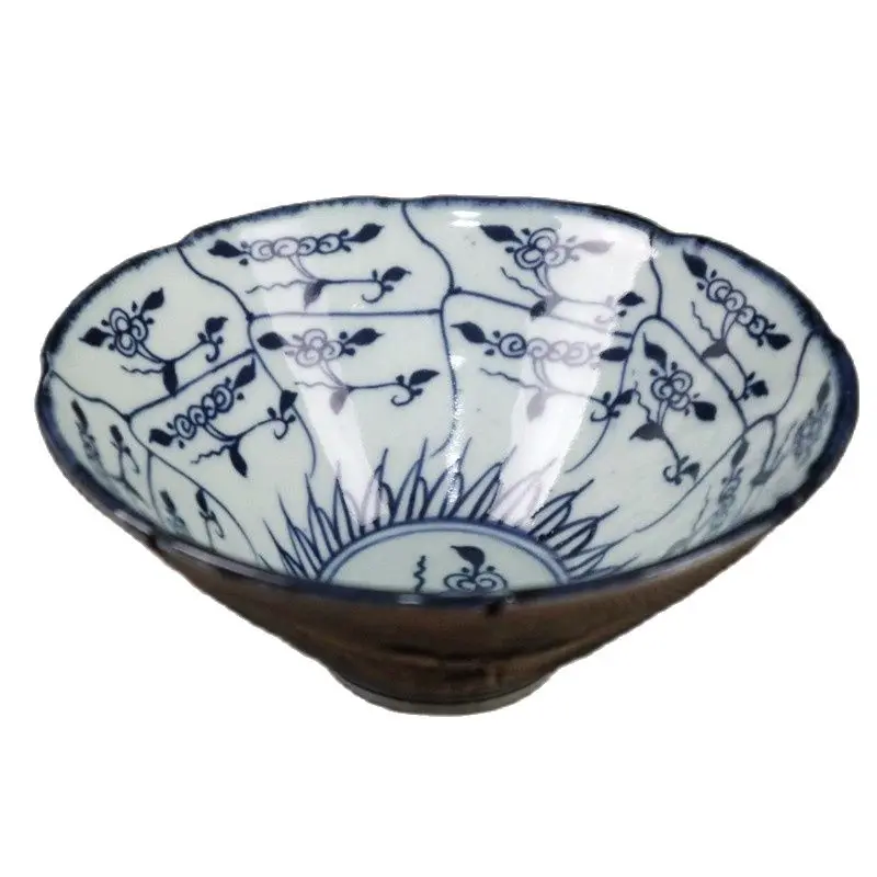 

Chinese Old Porcelain Blue And White Flower Pattern Lace Bowl