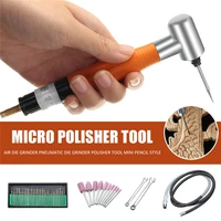 1set high speed 3mm mini engraving pneumatic polishing rotary kit pencil polisher tool 90 degree air micro die angle grinder