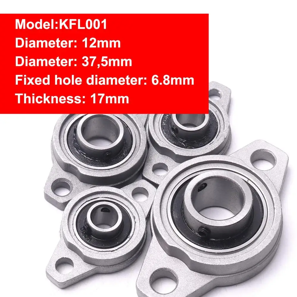 1 шт. шарикоподшипник с фланцевым блоком для подушки 10 мм 12 15 20 миниатюрный