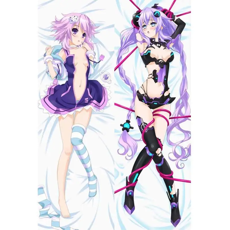 Наволочка для подушки с аниме гипергабаритом нептуния фиолетовое сердце Нептун