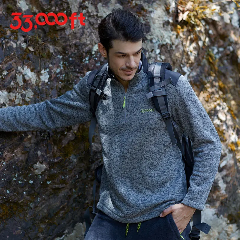 Мужская куртка из флиса для пеших прогулок спортивная теплая флисовая на весну и