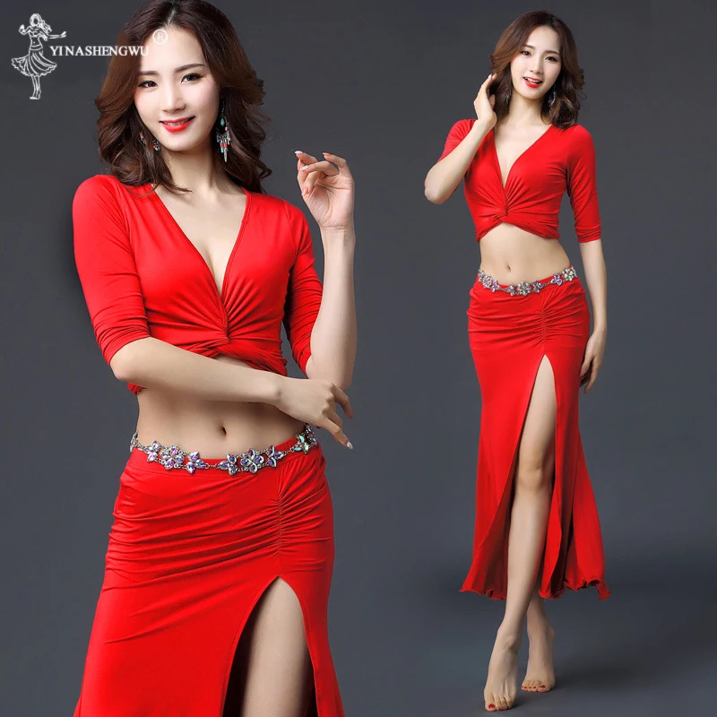 Дешевый танцевальный костюм оптом женская Одежда для танцев топ с коротким