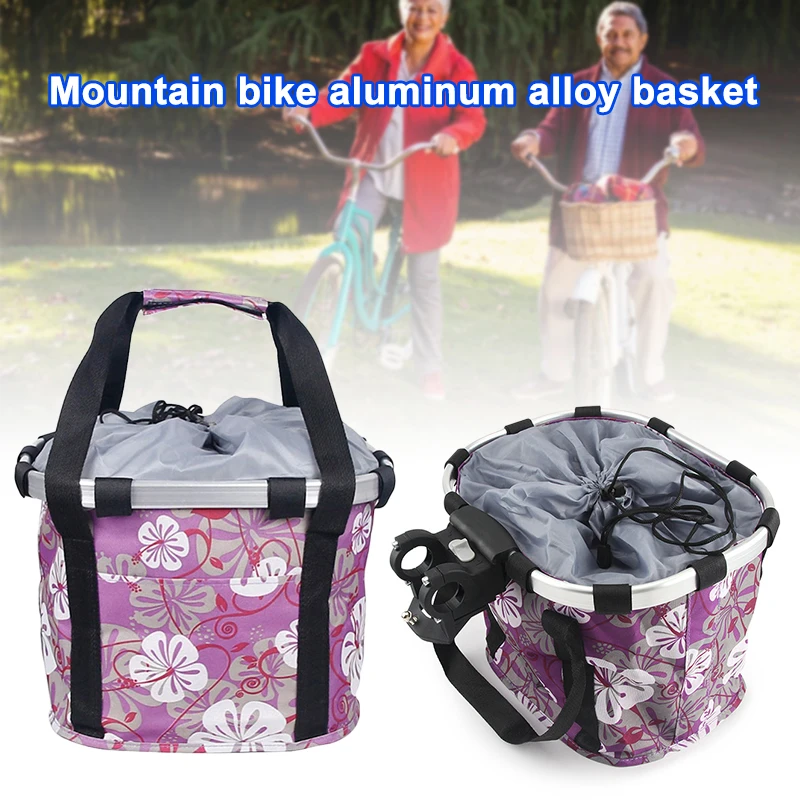 

Bicycle Basket Detachable Cycling Bag Easy Install Folding Small Pet Carrier Front Bag For Cat Dog JC