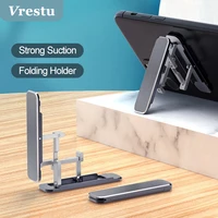 Mini Desk Phone Holder Metal Foldable Alloy Table Adjustablt Bracket Support for iPhone Samsung S21 Xiami Redmi Oneplus