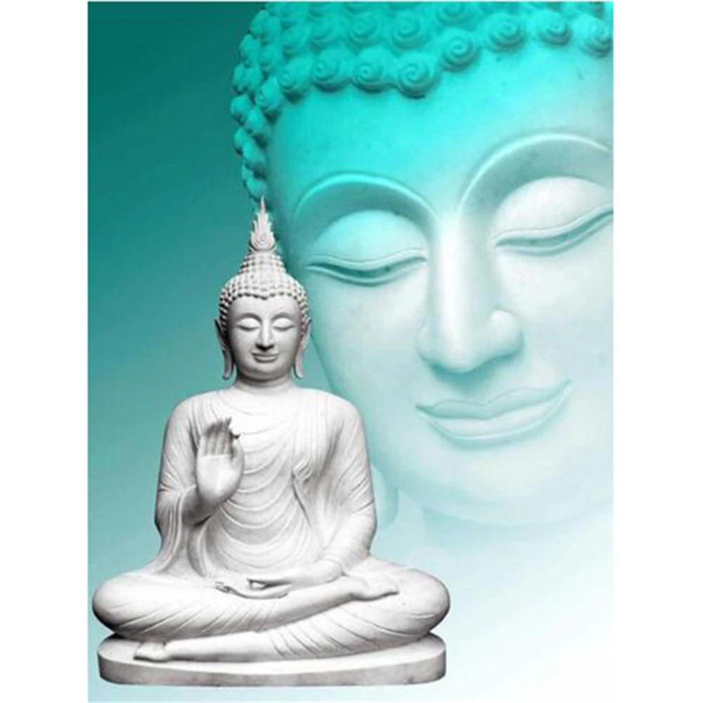 

Водорастворимый холст с принтом Будды, 11CT, полный набор для вышивки крестиком, «сделай сам», DMC нити, ручная работа, живопись, Декор