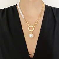european and american simple fashion personality retro exaggerated baroque pearl necklace women