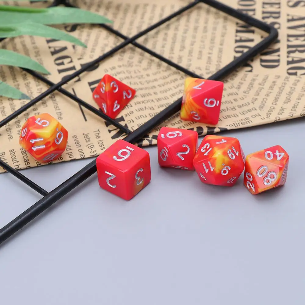 Игровой набор 7 игральных костей D4 D6 D8 D10 D12 D20 | Спорт и развлечения
