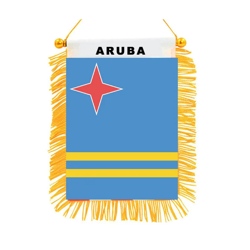 Двусторонние подвесные флаги ARUBA легкий износостойкий высококачественный Мини