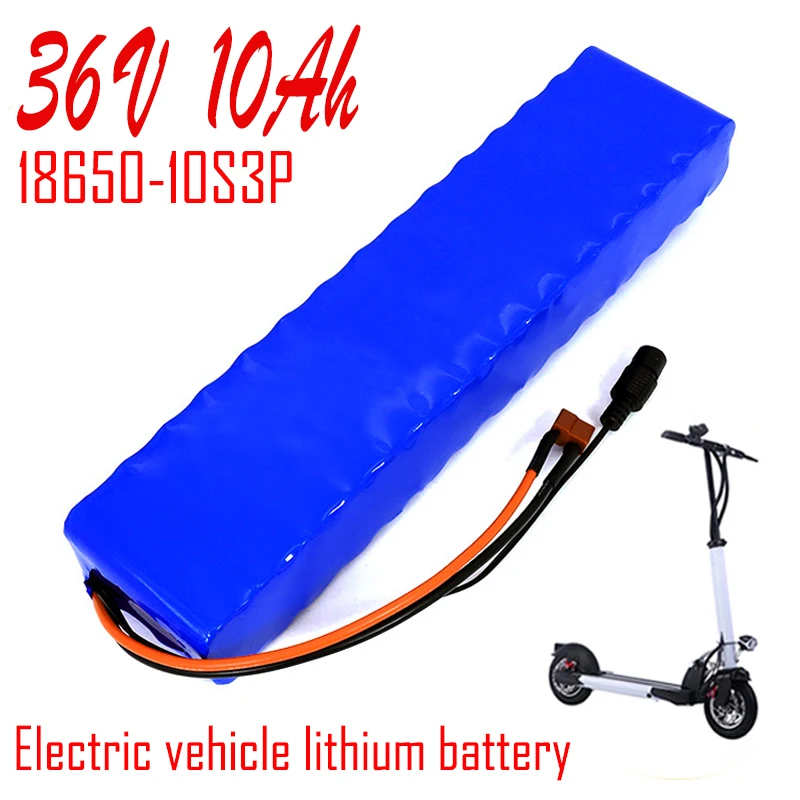 

36V 10Ah 10S3P 18650 lithium battery pack 600Watt 20ABMS T plug For xiaomi mijia m365 pro electric bicycle scoot