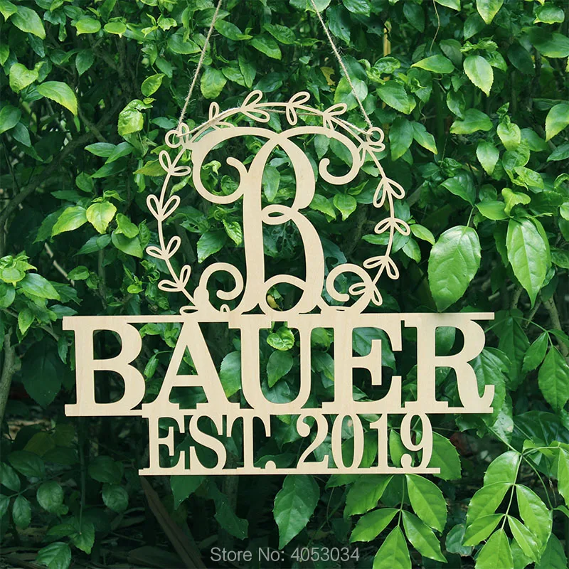 Пользовательская Свадебная монограмма настенный знак акриловый свадебный