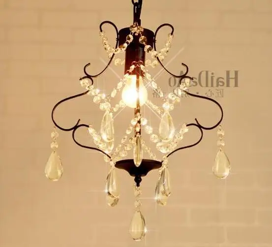 

Nordic Bedroom Crystal Chandelier Minimalist Personality Simple European Aisle Lights American Corridor Crystal Droplight Lamp