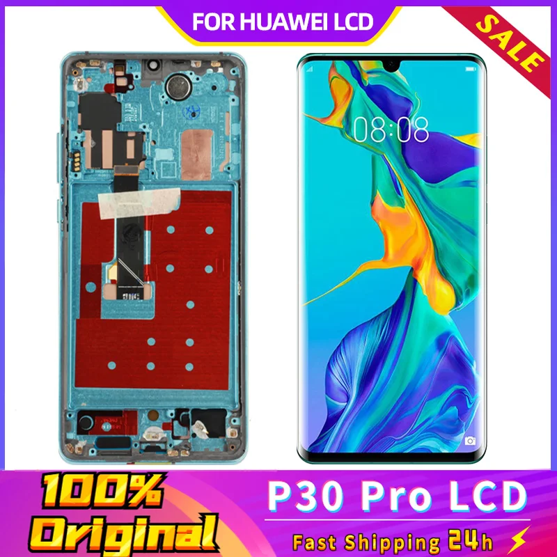 

NEW2022 100% Original 6.47'' Display with frame Replacement for Huawei P30 Pro LCD Touch Screen Digitizer Assembly VOG-L29