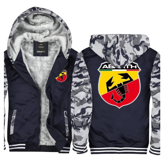 

2020 New pattern men's jacket car logo for Abarth coat winter casual zipper thicken sweatshirt fashion clothe