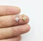 Eruifa 20 шт. 8 мм Маленькая шестиконечная звезда гексаграмма цинковый сплав ювелирные изделия DIY Подвески ожерелье, серьги браслет 2 цвета