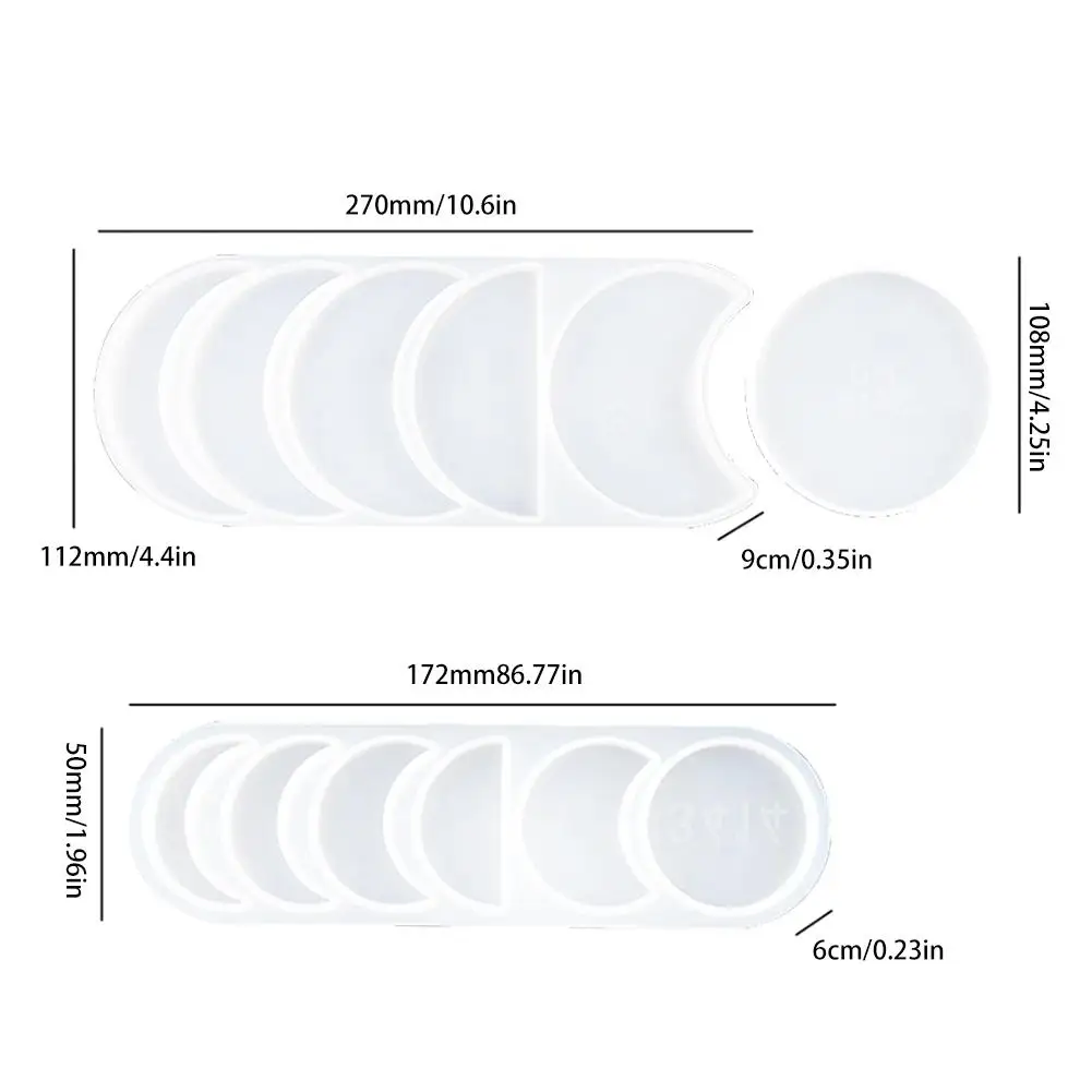 

Diy Lunar Eclipse Silicone Mold Astronomy Crescent Moon Phases Resin Moulds Handmade Fruit Tray Craft Tool home decor