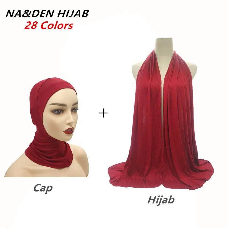 10 шт./лот модал хит продаж мягкая мусульманская Кепка с полным покрытием