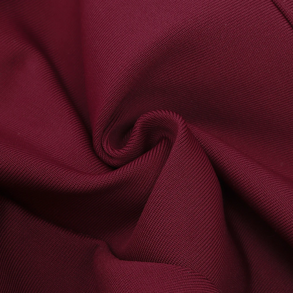 

PB Chic Red Wine Mini Dress Sexy One Shoulder Long Sleeve Ruffles Design Celebrity Party Club Bandage Vestido Free Shipping
