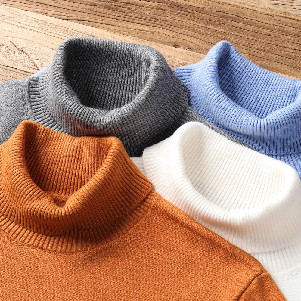 

2021 New Autumn Winter Men's Warm Turtleneck Sweater High Quality Fashion Casual Comfortable Pullover Thick Sweater Male Brand